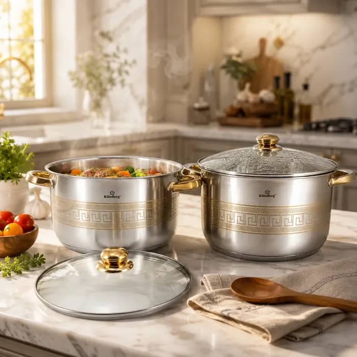 products.photoOf Stainless Steel Pot Set with 5-Layer Base 30cm & 32cm KB-2578