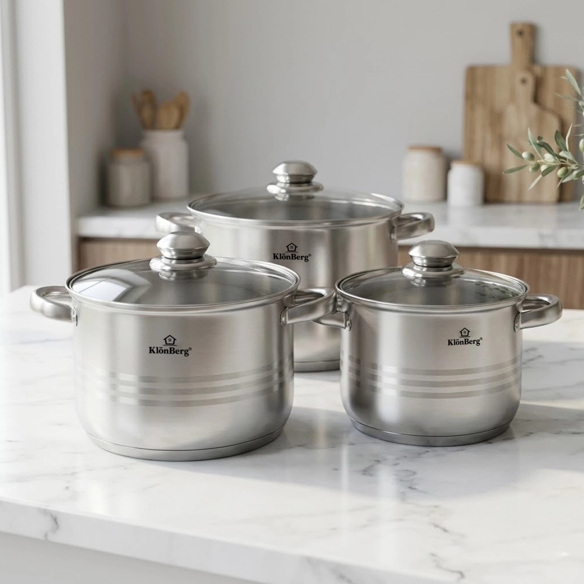 products.photoOf Stainless Steel Cookware Set 6 Piece 9-Layer Base KB-3032